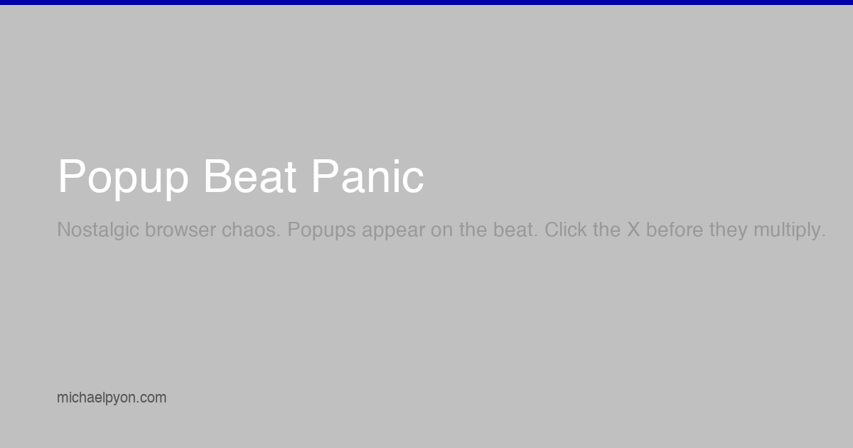 Popup Beat Panic preview